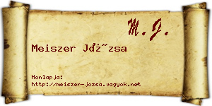Meiszer Józsa névjegykártya